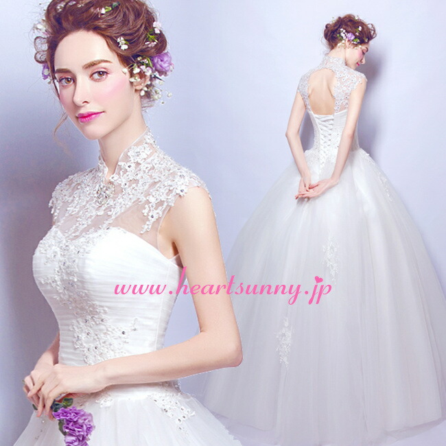 楽天市場】ウェディングドレス プリンセス☆E527☆スパンコール飾り