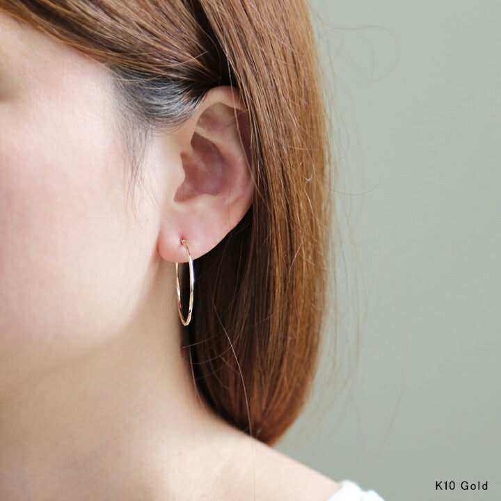 楽天市場】【Torquent Hoop Pierce M】 K10/K18/Pt900 ツイスト 地金