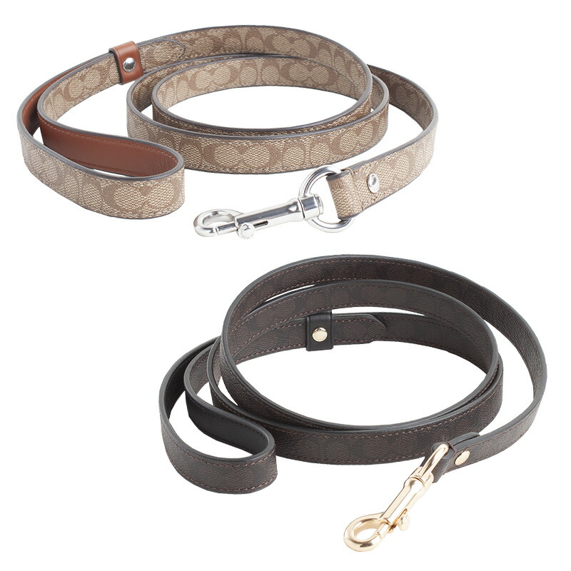 革 ボックス ラージ ペット リーシュ シグネチャー 犬用新品 リード コーチ