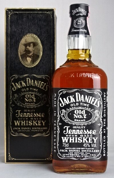 70年代 ジャックダニエル 旧ボトル 750ml 45% 箱付き JACK DANIEL'S