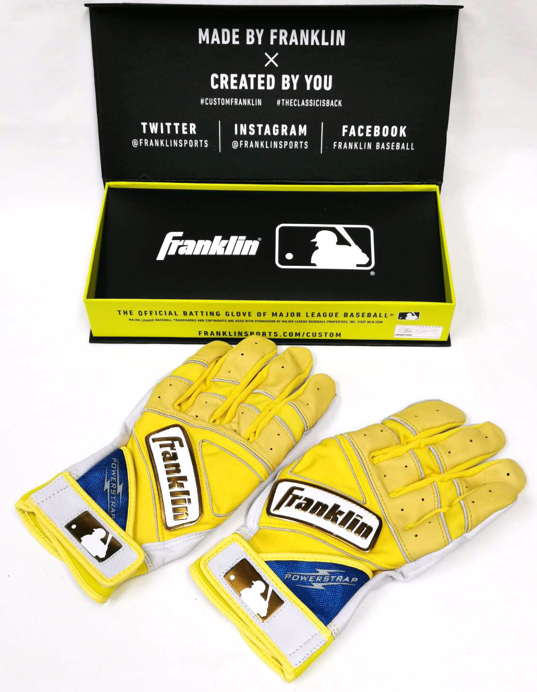 Franklin Custom Powerstrap 黄×黒 Mサイズ バッテ Franklin Custom