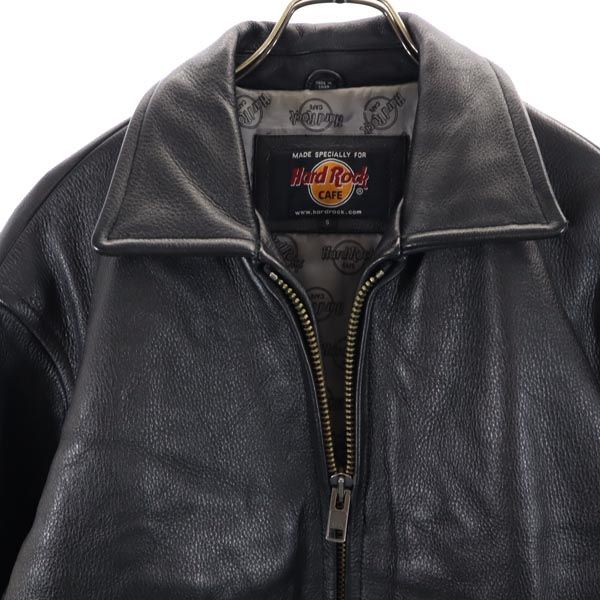 楽天市場】ハードロックカフェ バック刺繍 レザージャケット XS 黒