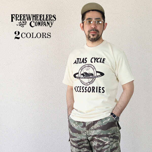 楽天市場】フリーホイーラーズ T-SHIRT ATLAS CYCLE CO. AMERICAN