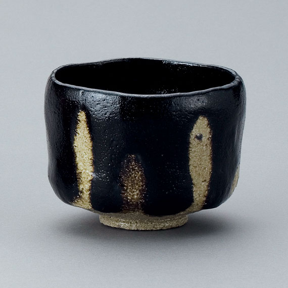 茶道具 楽吉左衛門 九代了入 黒筒茶碗 共箱 G R6993 樂