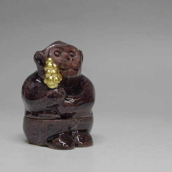 楽天市場】【名品茶道具 / 茶道具 / 香合】 中村翆嵐 猿香合 : 抹茶と