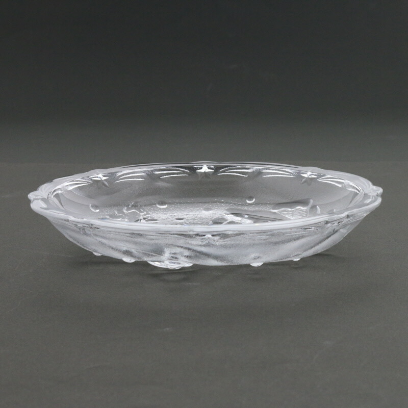 楽天市場】オーバルプレート 15.7cm クリア 雪景色 在庫限りガラス