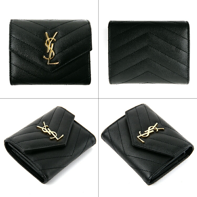 楽天市場】イヴ サンローラン 財布 三つ折り モノグラム コンパクト