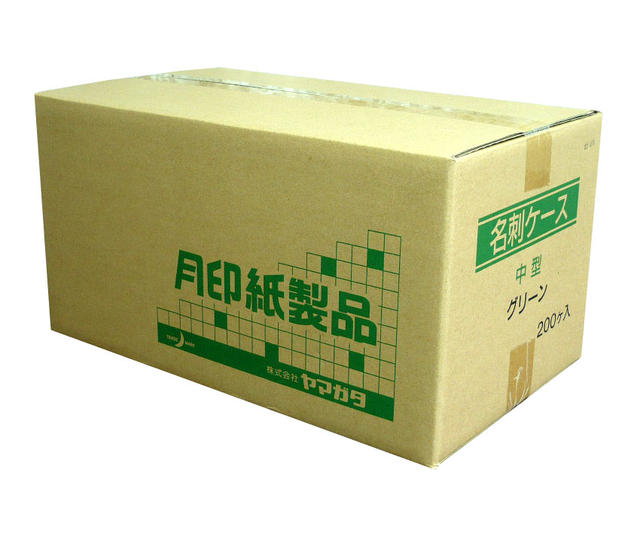 楽天市場】名刺 プラスチックケース 薄口グリーン色/200個 : 封筒