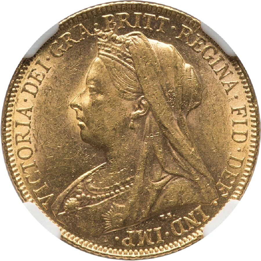 鑑定枚数1枚 NGC MS61 1901年 ヴィクトリア金貨 金貨 イギリス 鑑定