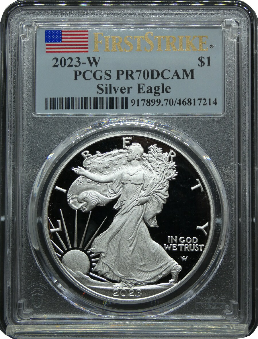 楽天市場】PCGS 最高鑑定 2023年 PR70 DCAM アメリカ イーグルプルーフ