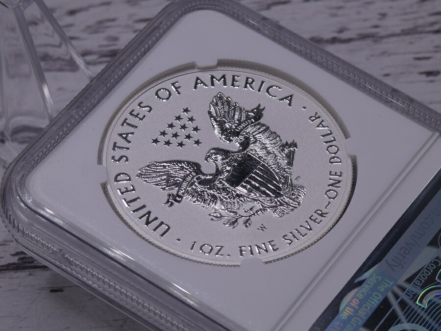 初日及び記念ラベル)アメリカ合衆国 イーグル銀貨 2017 初日及び記念