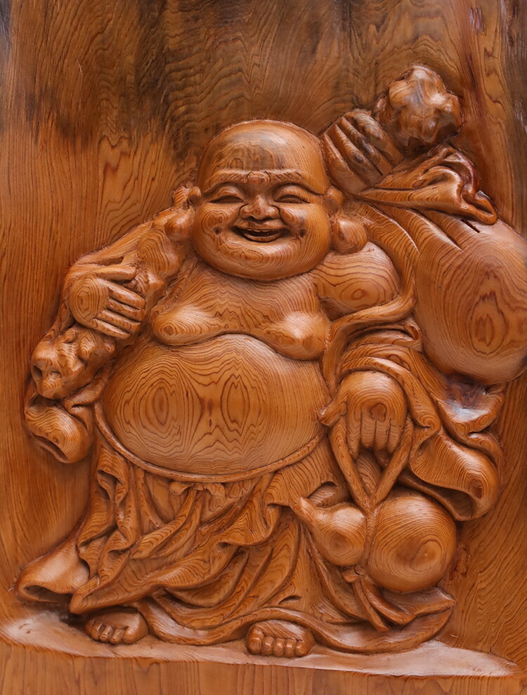 楽天市場】【総高43cm】屋久杉 布袋様 木彫り 一刀彫 / 素材：屋久杉