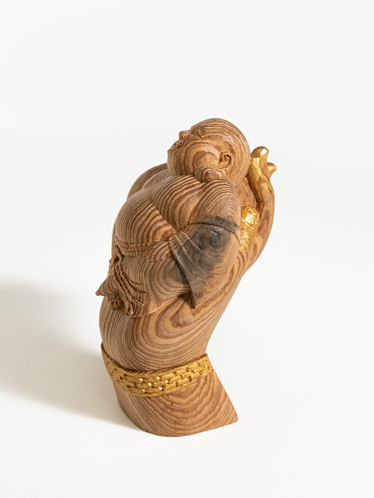 楽天市場】【総高11cm】屋久杉 布袋様 木彫り 置物 一刀彫 / 素材