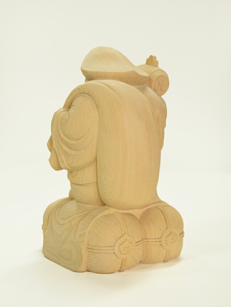 楽天市場】【総高20cm】大黒様 木彫り 置物 一刀彫 / 素材：桧（大黒天