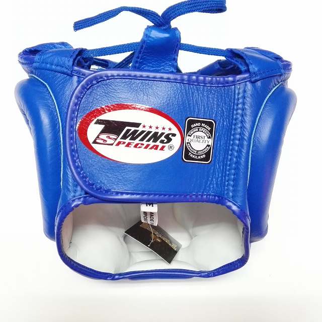 楽天市場】TWINS SPECIAL ヘッドギア 青/本革製/ヘッドガード