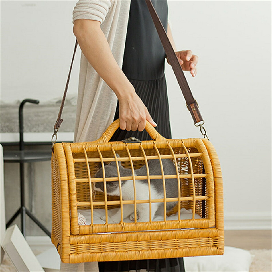 楽天市場】ペットキャリー ラタン | ペットキャリー 猫 ペット 猫 犬