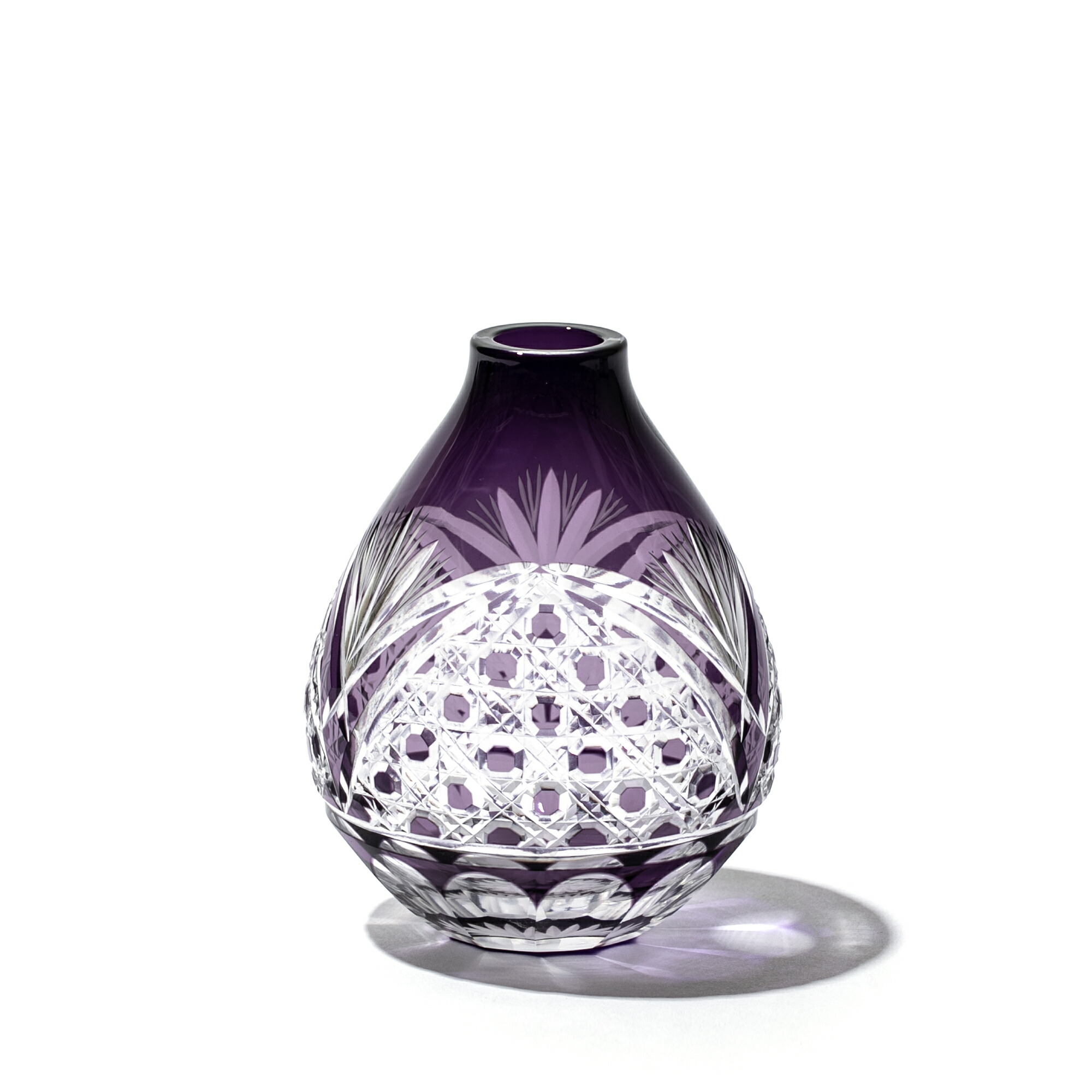 楽天市場】江戸切子 一輪差し【 太武朗工房 公式 直販 】籠目紋 しずく