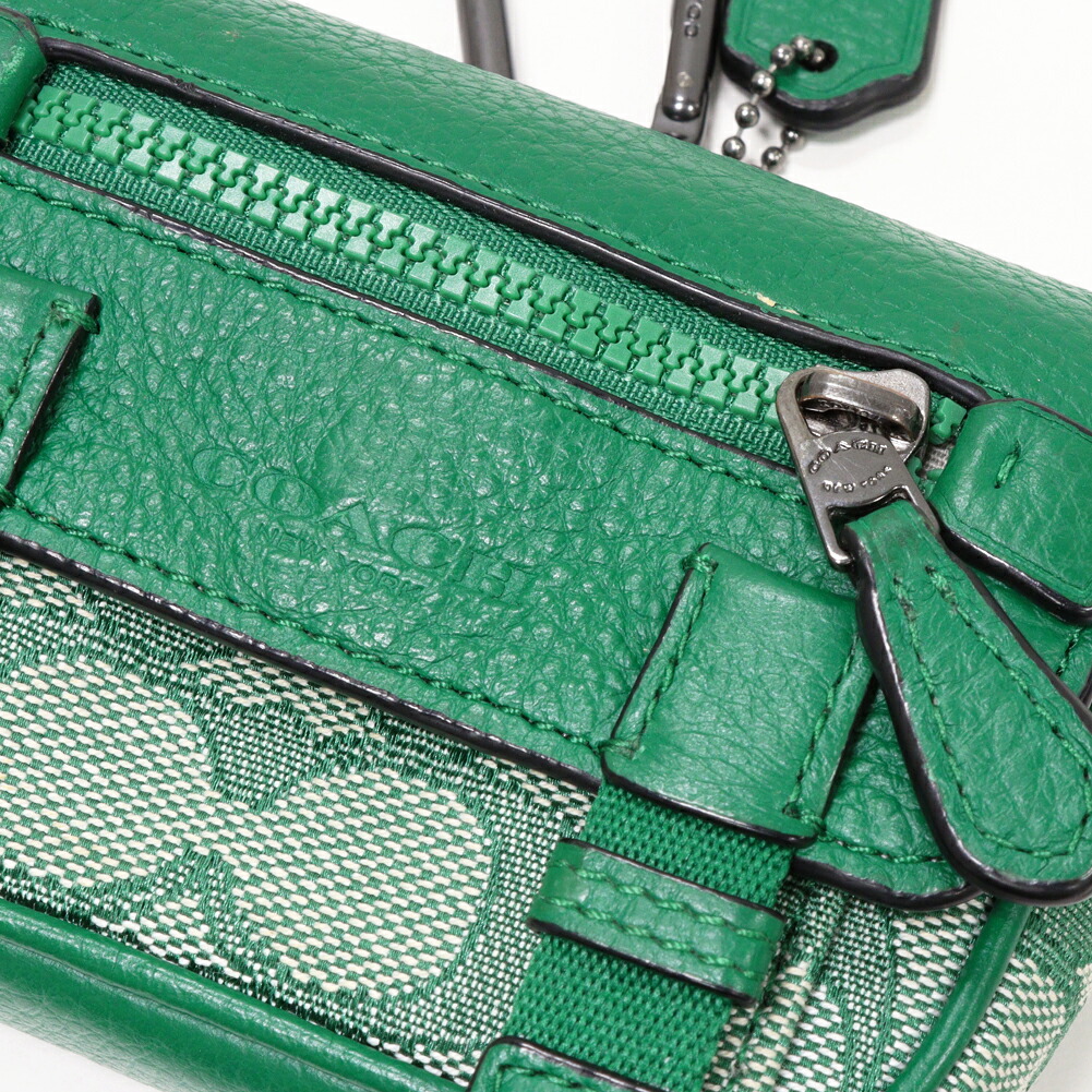 楽天市場】コーチ ポーチ バッグチャーム シグネチャー カラビナ付き