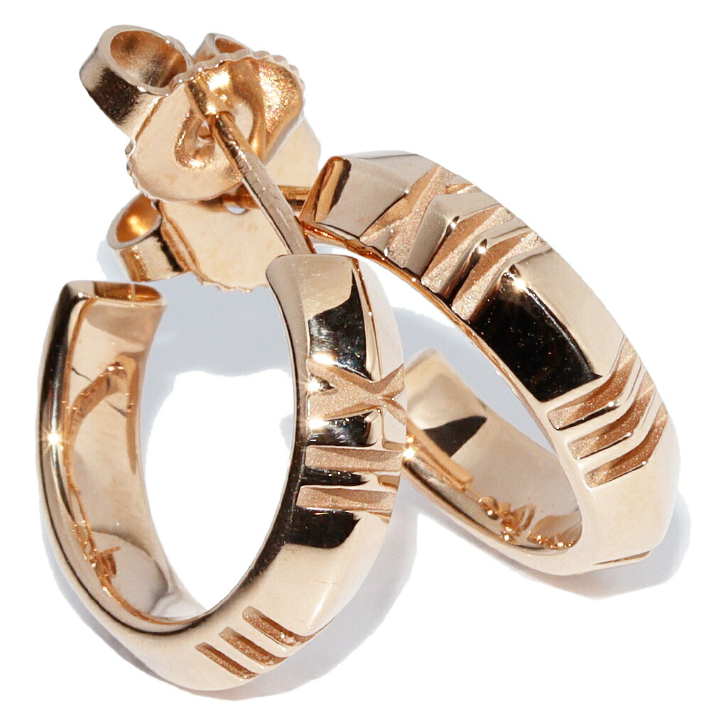 楽天市場】ティファニー ピアス K18PG アトラスx フープピアス