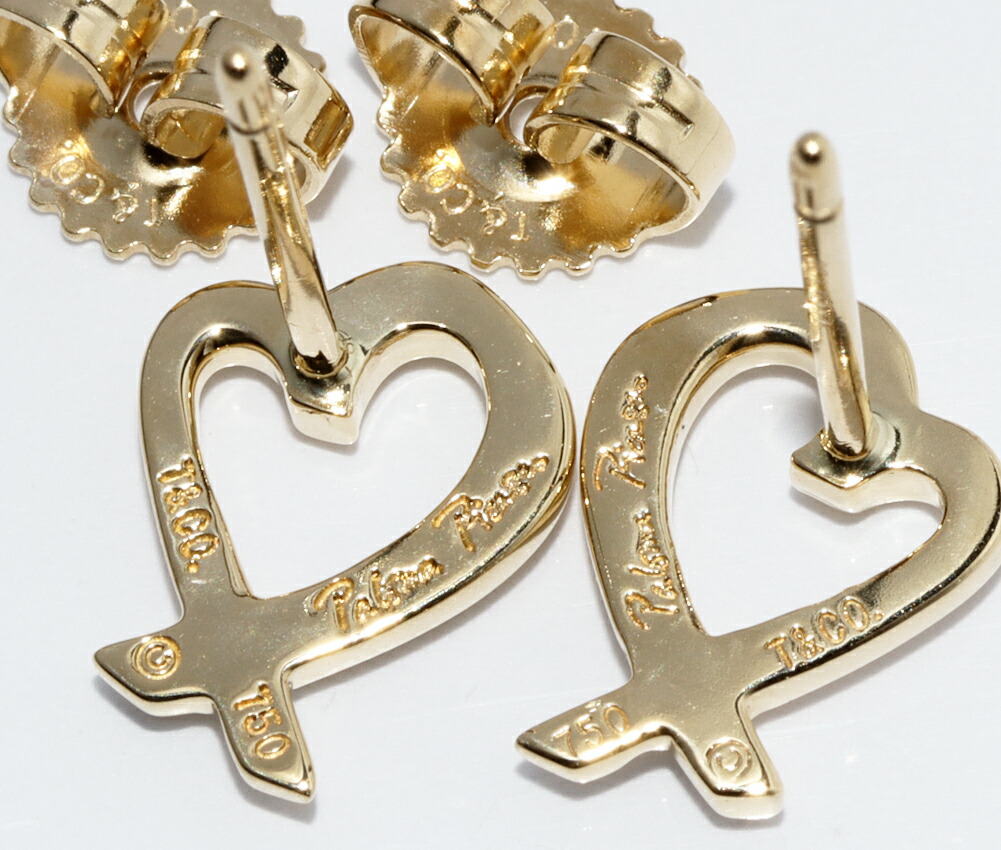 楽天市場】ティファニー ピアス K18YG パロマピカソ ラビングハート