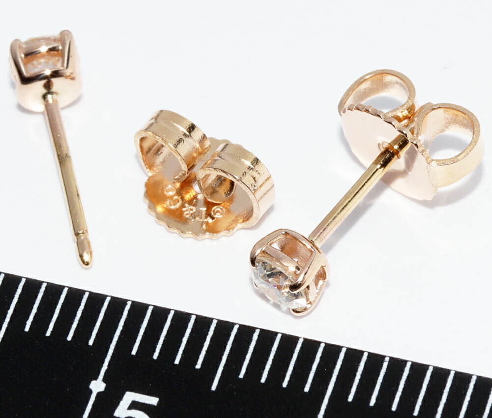 楽天市場】ティファニー ピアス K18PG ダイヤ0.22ct ソリティア