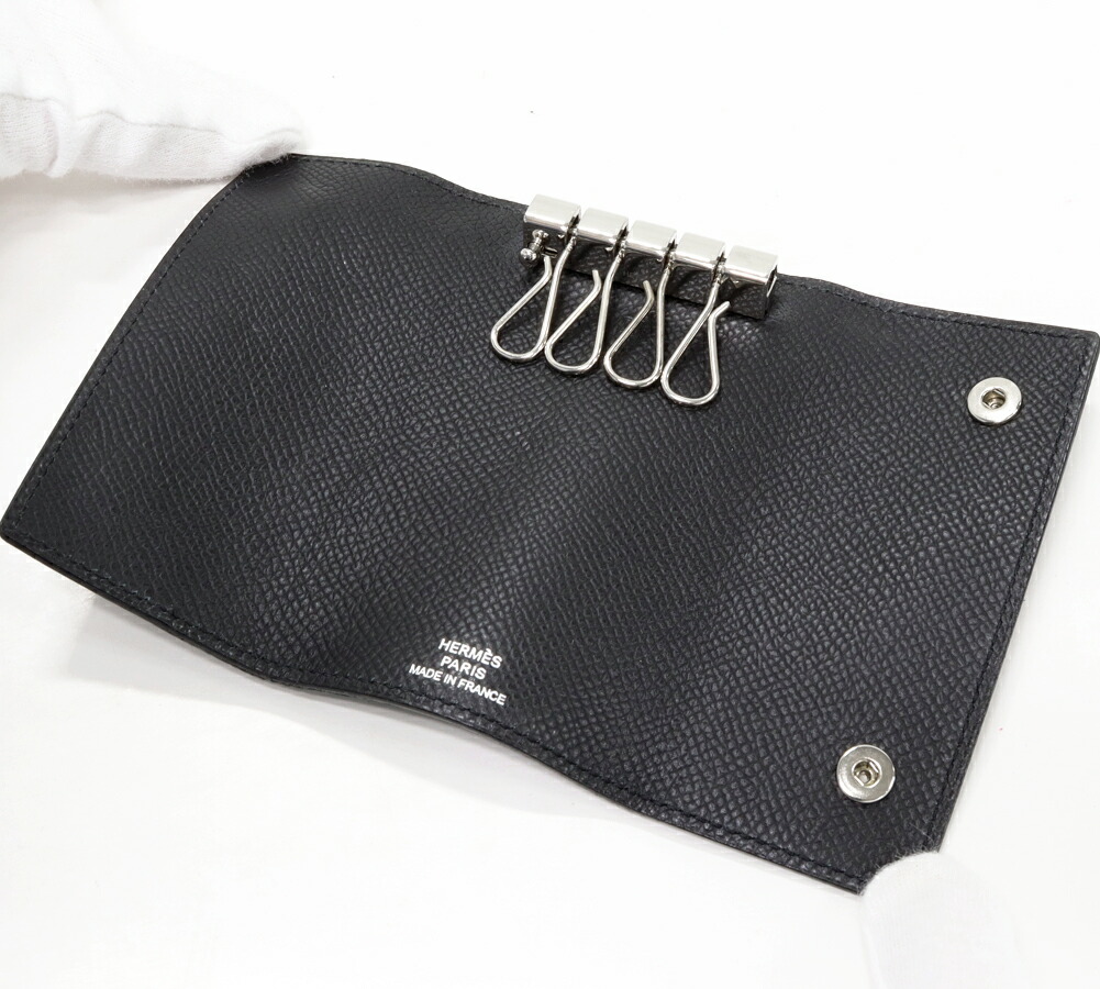 楽天市場】エルメス 4連キーケース セリエ エプソン 黒 シルバー金具