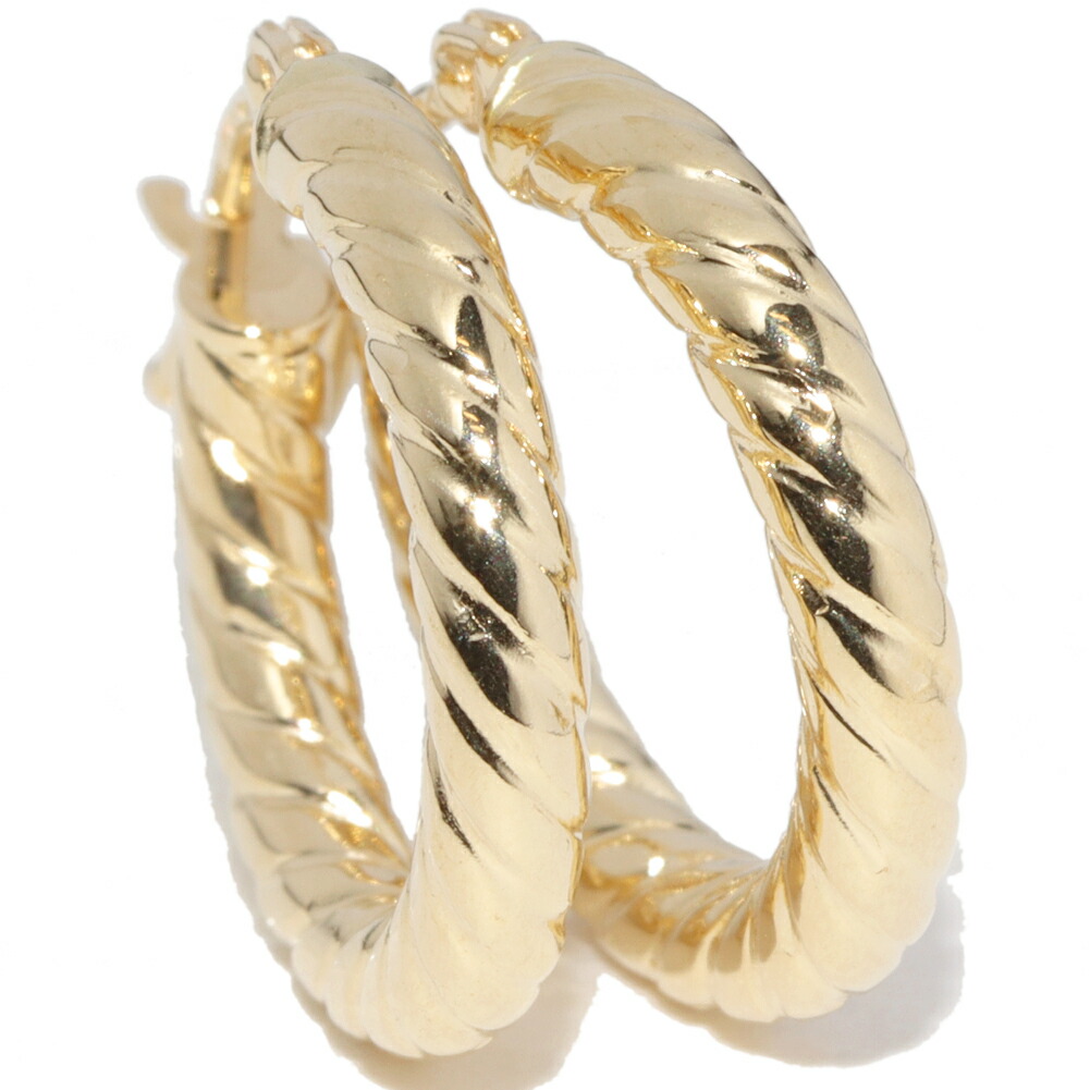 楽天市場】ピアス K18YG フープピアス : たかみ質店楽天市場店