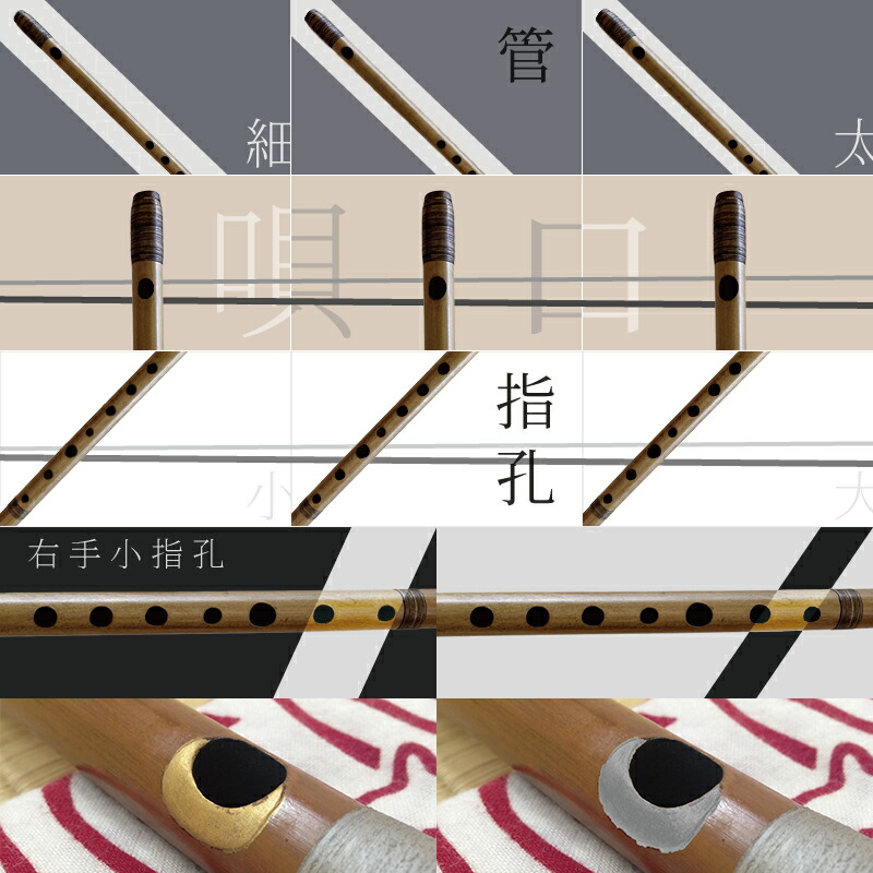 煤竹八割7穴 篠笛 Amazon | 竹製篠笛 7穴8本調子 (7穴8本調子(黑