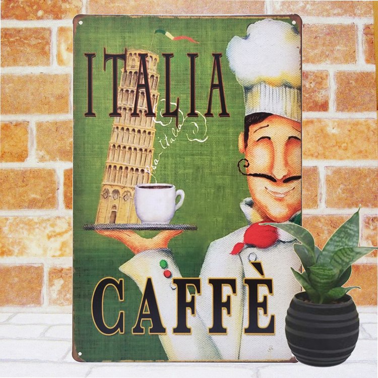 楽天市場】カフェ 開店祝い プレゼント ブリキ看板 カフェ風 de