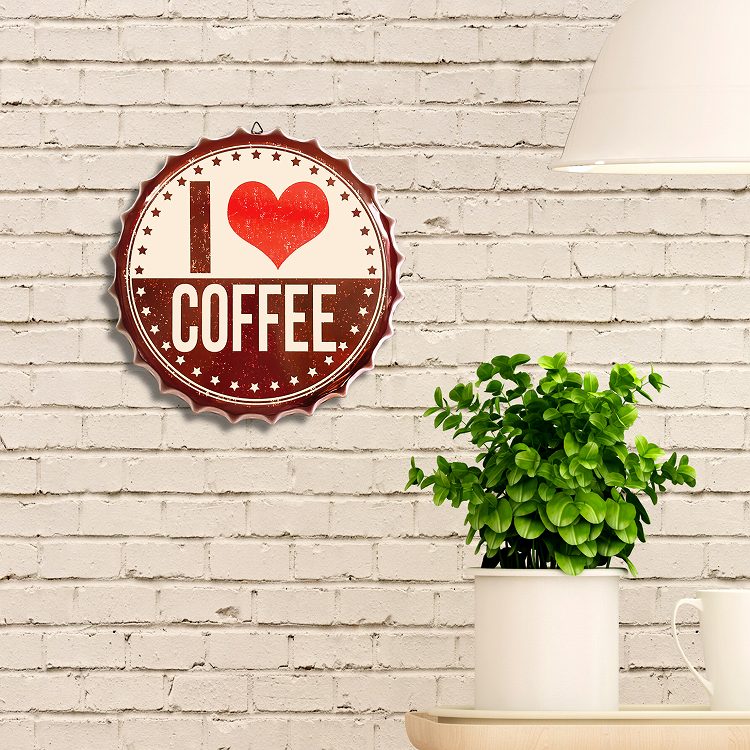 楽天市場】カフェ風インテリア雑貨 ブリキ看板BC35ur コーヒー LOVE 純
