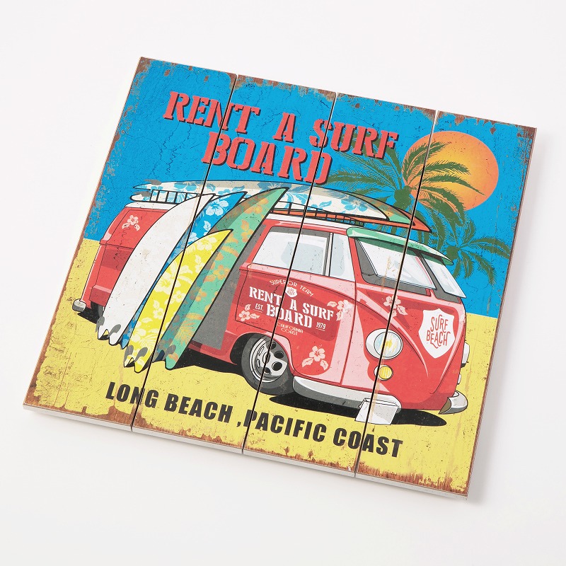 楽天市場】アメリカン雑貨 木製看板 40 ワーゲンバス ピンク色