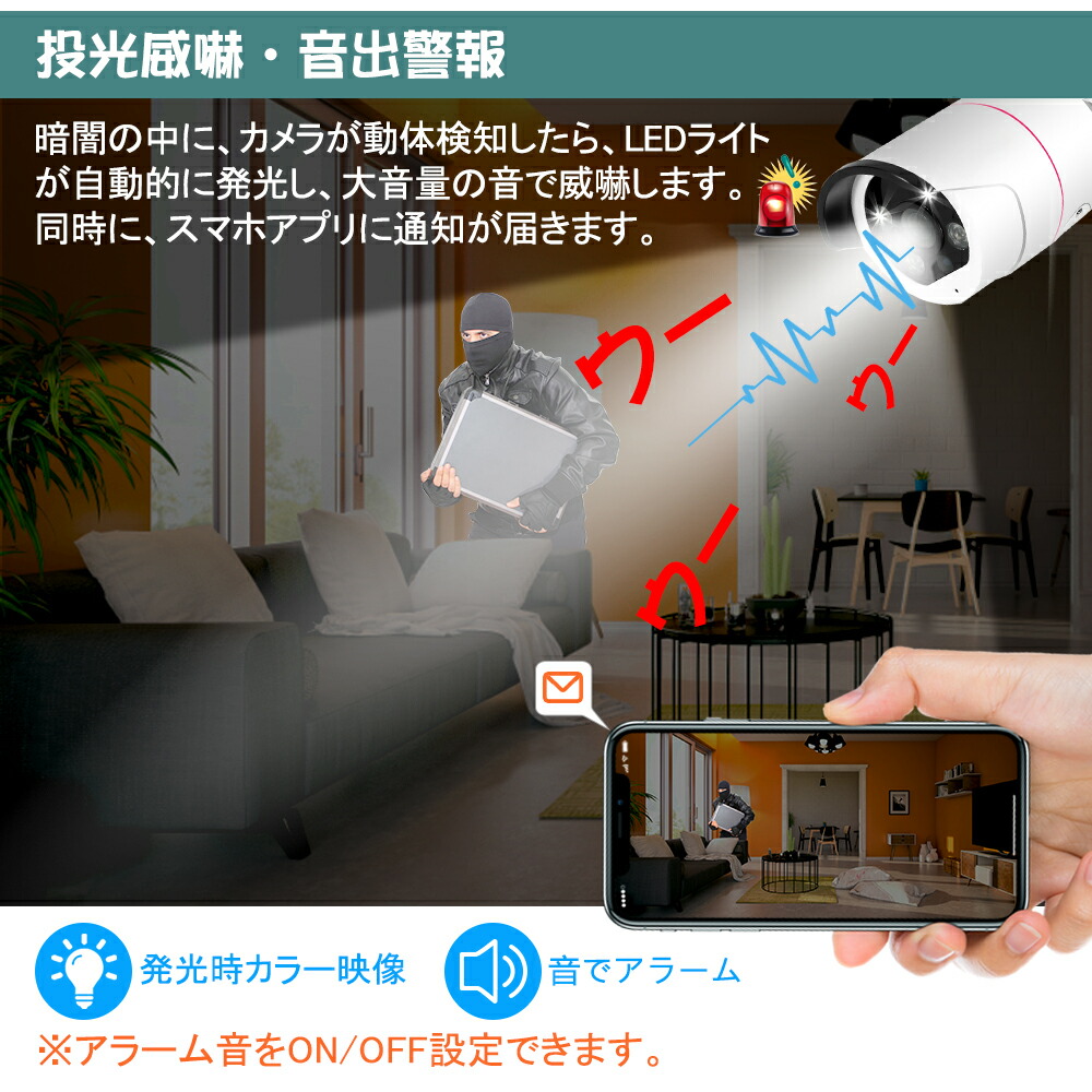 楽天市場】☆限定12％OFFクーポン！☆ 500万画素 防犯カメラ 2台 1TB