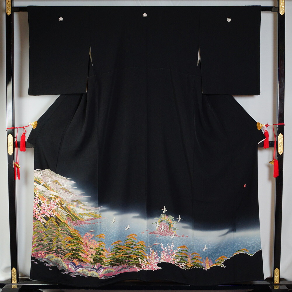 楽天市場】着物セット 本加賀友禅 小林賢一郎 黒留袖・袋帯 2点 セット