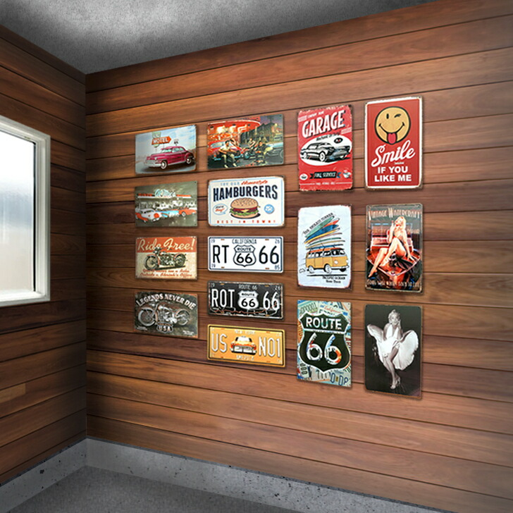 楽天市場】アメリカン雑貨 サインプレート ブリキ看板 ガレージ GARAGE