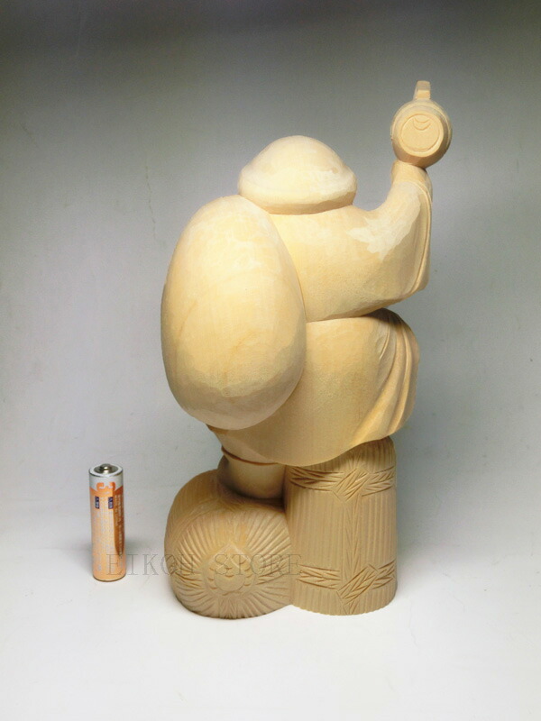楽天市場】天然 ひのき彫り 三俵 大黒天像 (高さ約21cm)＜仏像・開運
