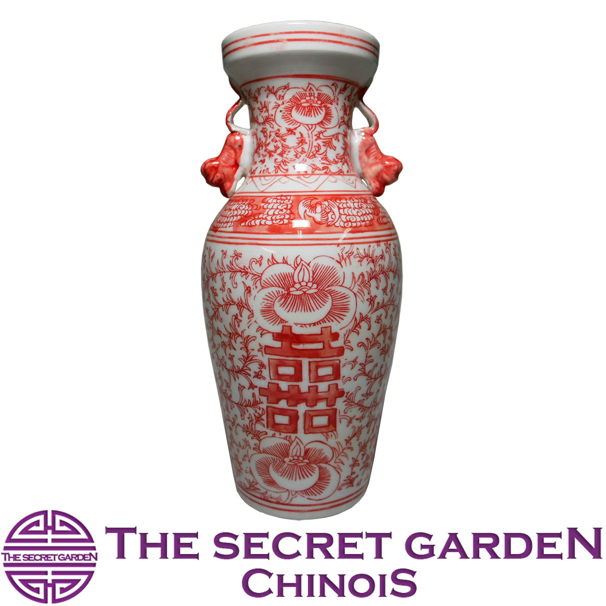 楽天市場】【送料無料】シノワズリ 花瓶 花器 囍 ダブルハピネス Blue