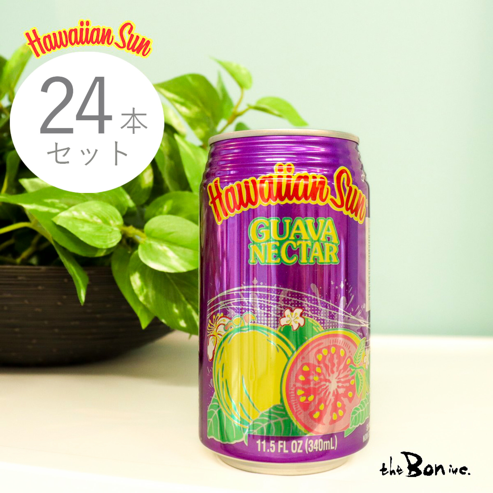 楽天市場】【1ケース】ハワイアンサン グアバネクター 340ml×24｜常温