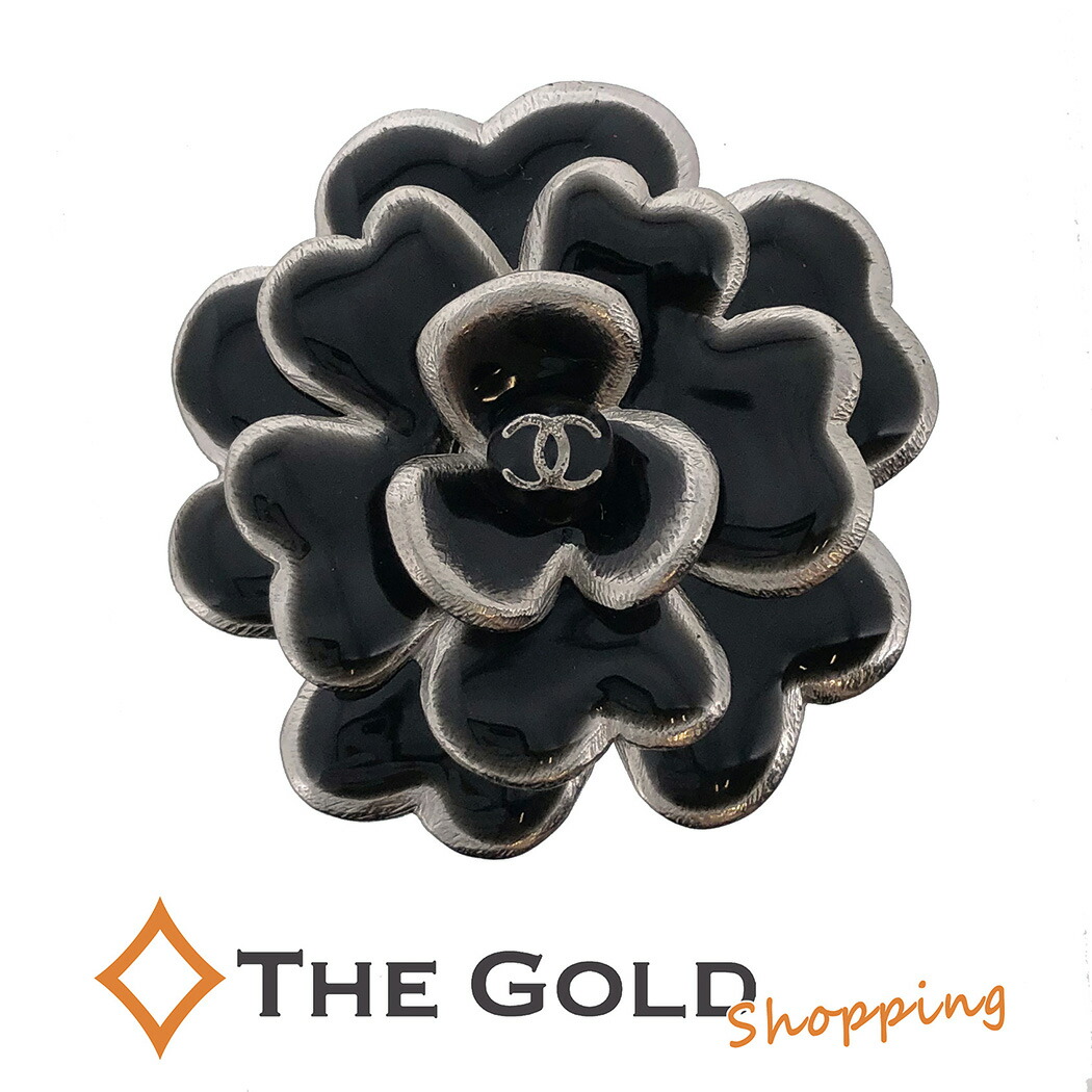 CHANEL ブローチ シルバー×ブラック 非売品 ノベルティ CHANEL