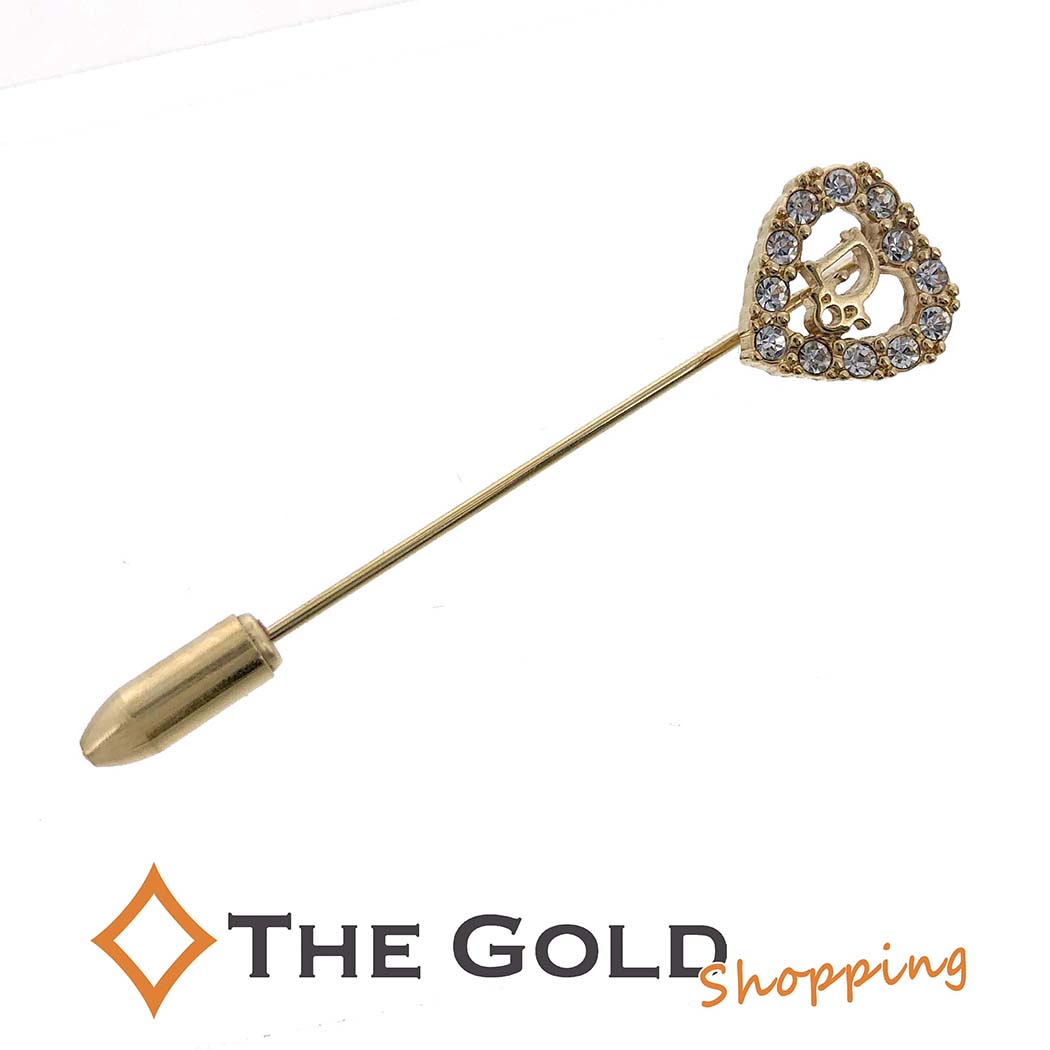 楽天市場】Christian Dior ハート Diorロゴ ピンブローチ ライン