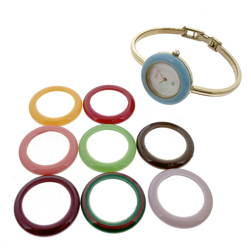 Gucci レディース 時計 カラーチェンジリング付き✳電池交換済 Gucci