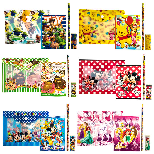 楽天市場】ディズニー BIGポーチ付文具セット{ 雑貨 キャラクター 小物