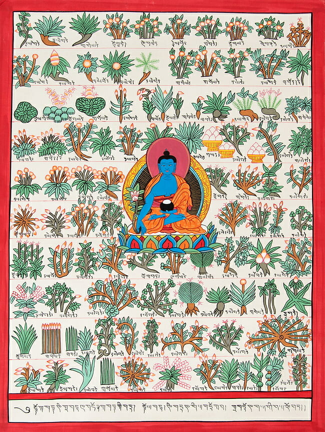 ☆【チベット密教・綿布仏画・仏教美術・仏教絵画】手書き/手描き