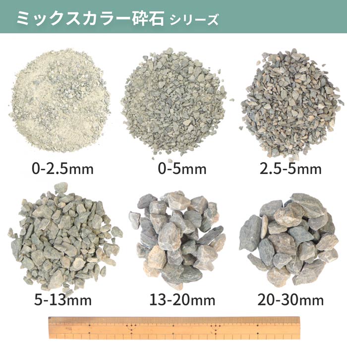 楽天市場】ミックスカラー砕石 5-13mm [6号砕石] 10kg | 庭 砂利 石