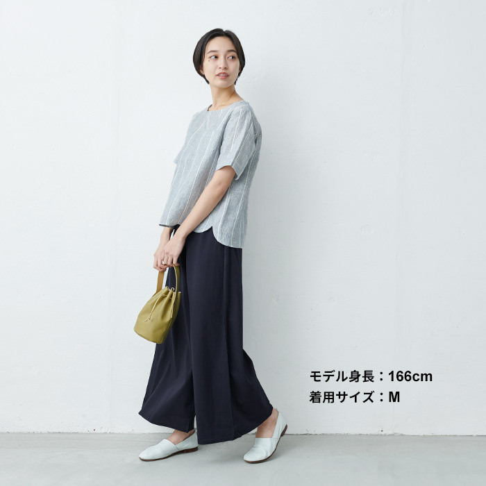 楽天市場】[ ワイドパンツ ガウチョパンツ レディース ] 強撚糸