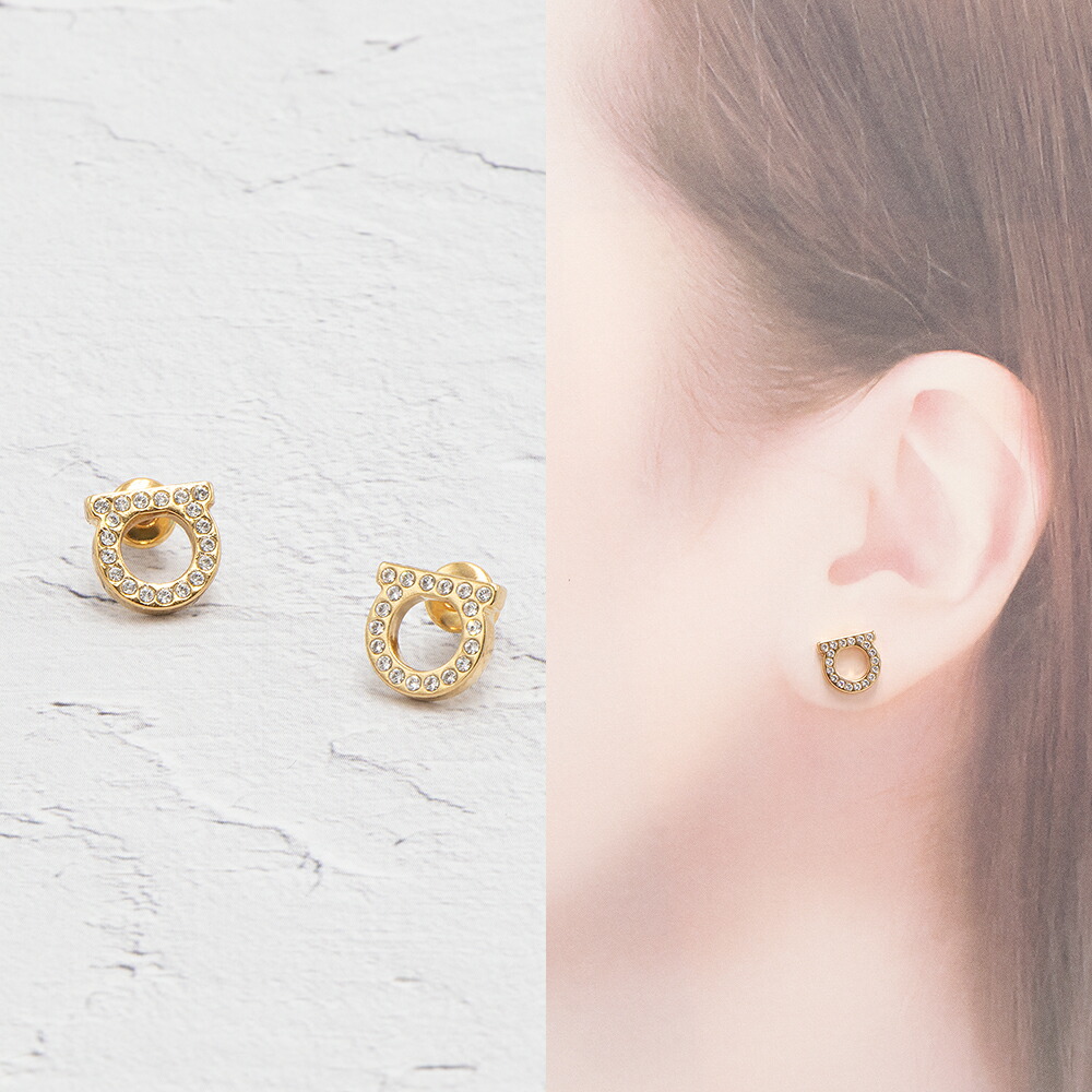 楽天市場】フェラガモ FERRAGAMO ピアス ガンチーニ スモール