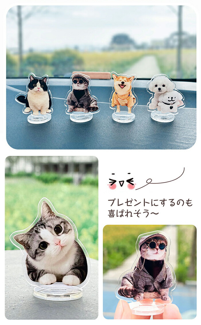 楽天市場】アクリルスタンド 写真 ペット オーダーメイド 写真入れ 車