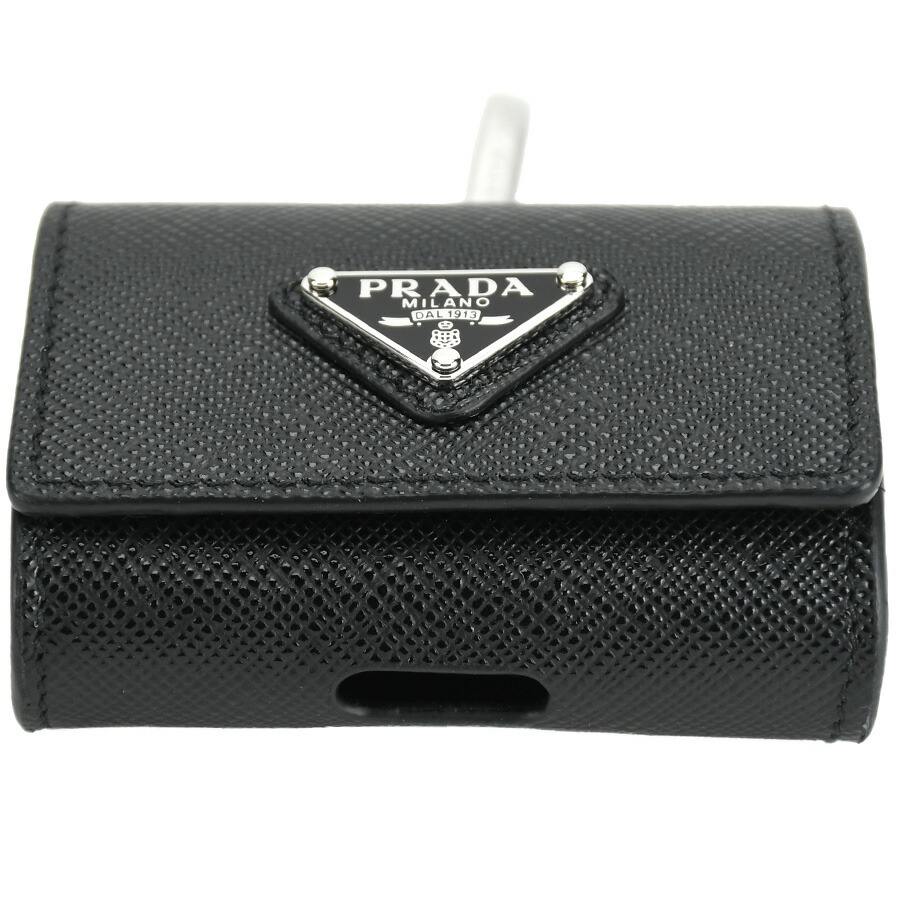 PRADA】エアーポッズケース サフィアーノ レザー ブラック PRADA