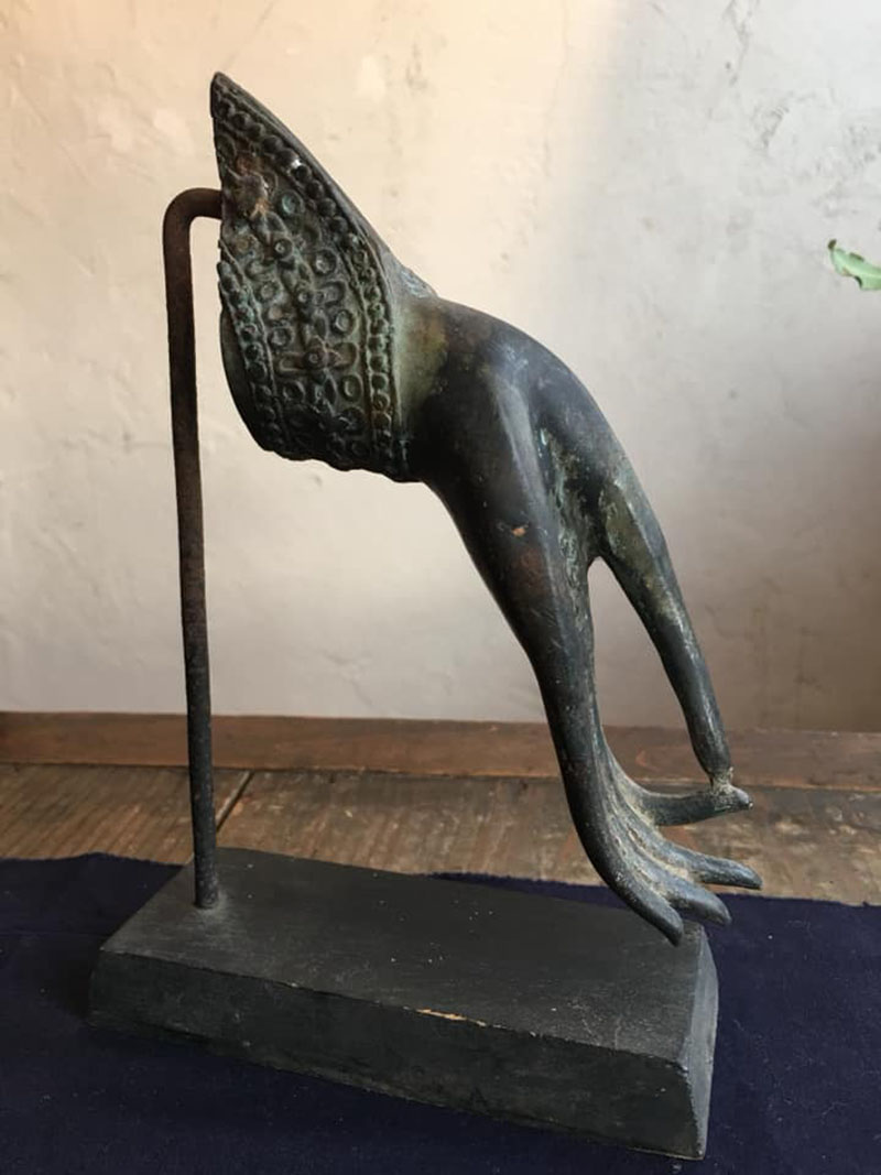 楽天市場】鉄製ブッダフ ハンド オブジェ（ウッド台付)オブジェ