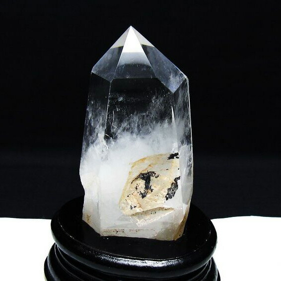 楽天市場】水晶 六角柱 水晶 ポイント 台座付属 天然水晶 浄化 置物