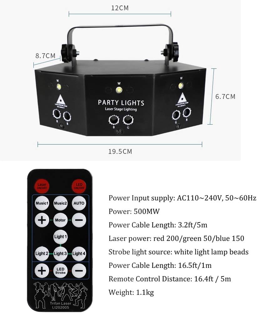 楽天市場】ライトレーザープロジェクター DJ LEDライトプロジェクター